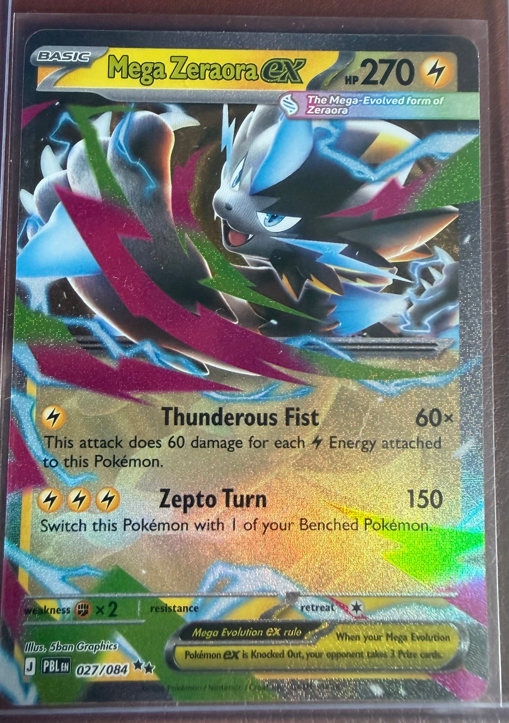Mega Zeraora ex 027/084 - New Pitch Black Deck - Pokémon - Near Mint