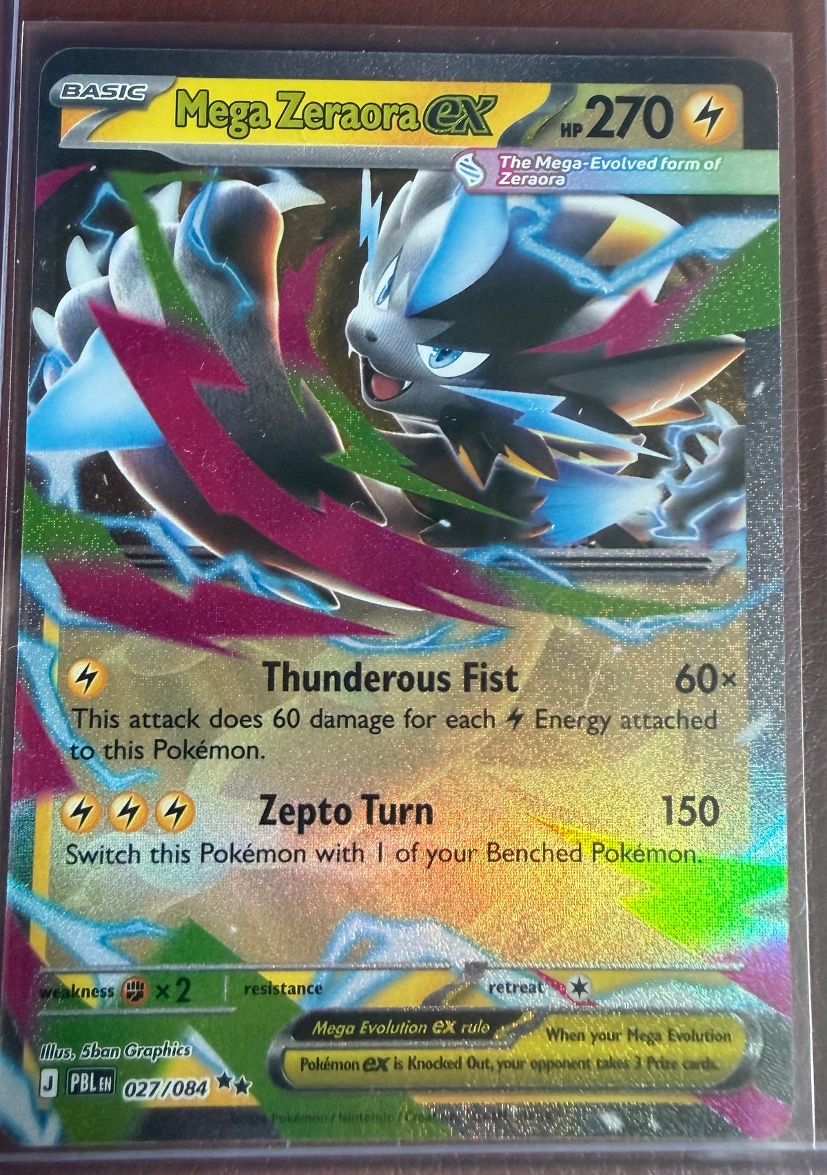 Mega Zeraora ex 027/084 - New Pitch Black Deck - Pokémon - Near Mint